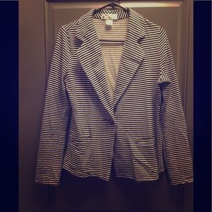 Striped cotton blazer